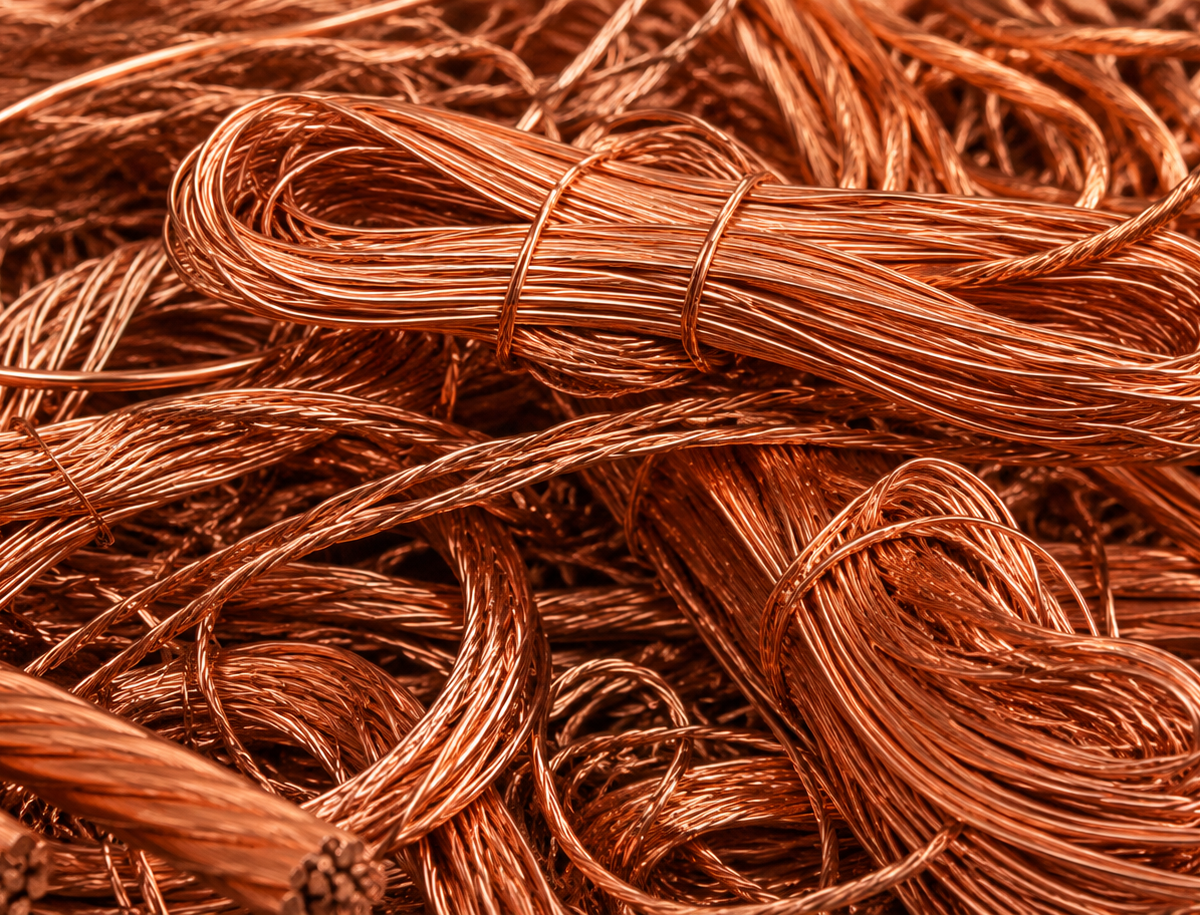 High-purity Millberry copper wire scrap sourced by Vertex Metals Group for global copper recycling and metal trading markets.